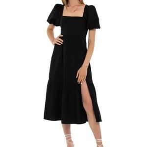 Poplin Tiered Maxi Dress